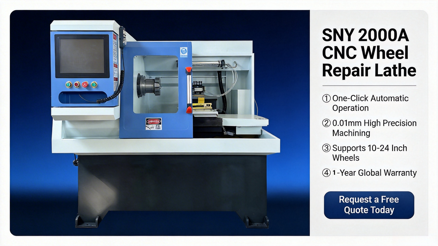 ALLOY WHEEL & RIM DIAMOND CUTTING REPAIR CNC LATHE MACHINE