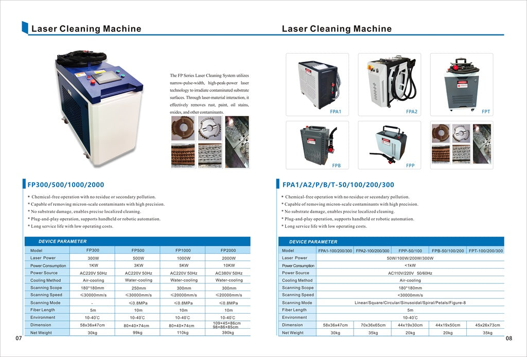 50W 100W 200W 300W Portable Suitcase Pulsed Laser Cleaning Machine to Remove Rust and Paint Rust Removal Laser Cleaner